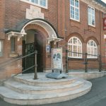 Ramp entrance at the front of the Bushey Museum.