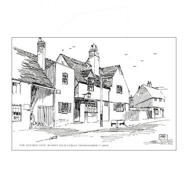 A set of notelets featuring 1920's Bushey scenes shetched by Henry Francis Clarke.