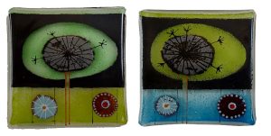 Fused glass by Harriet Pelham.