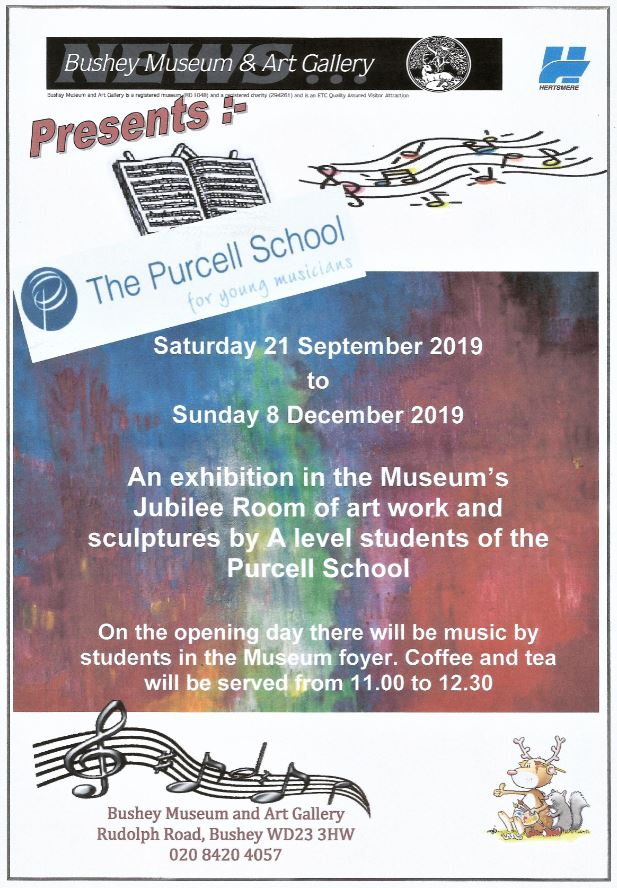 Poster for Purcell School students' exhibition.