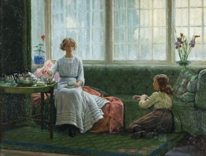'Two Girls in a Window Seat' by Albert Ranney Chewett.