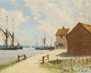 Sunny Morning Pin Mill by Hugh Boycott Brown 