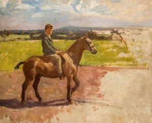  Boy on Pony (unfinished) by Algernon Talmage