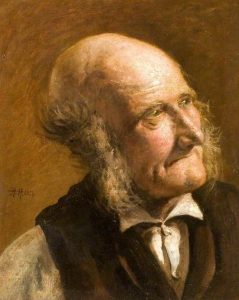Portrait of an Old Man with Side Whiskers by Hubert von Herkomer
