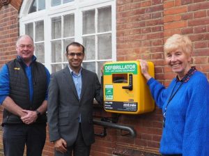 Defibrillator on Museum's from wall